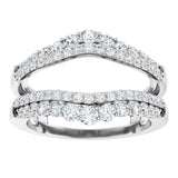 14K White 1 CTW Natural Diamond Ring Guard