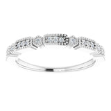 14K White 1/10 CTW Natural Diamond Anniversary Band