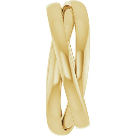 14K Yellow Gold Three-Piece Rolling Band Size 4
