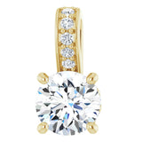 14K Yellow Gold 1/2 CTW Lab-Grown Diamond Pendant