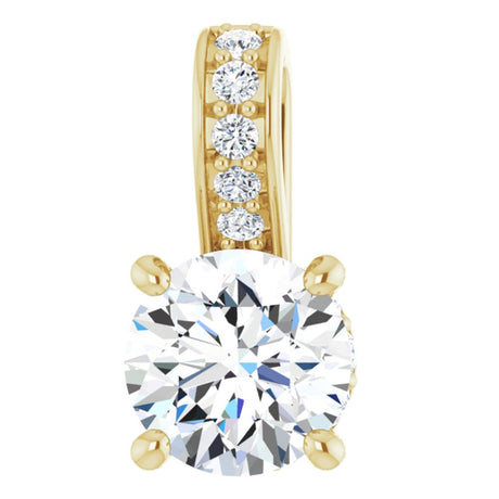 14K Yellow Gold 1/2 CTW Lab-Grown Diamond Pendant