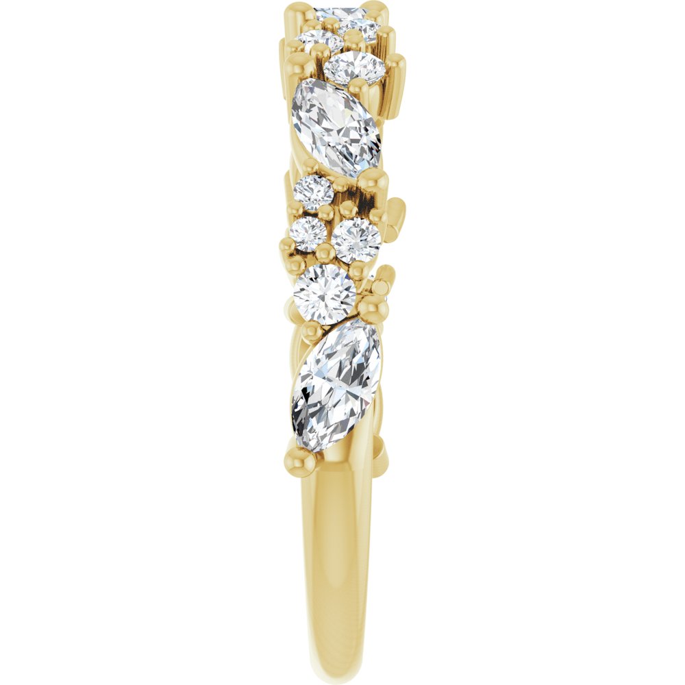 14K Yellow 1 CTW Lab-Grown Diamond Anniversary Band