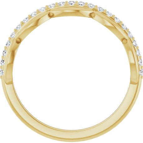 14K Yellow 1/5 CTW Natural Diamond Anniversary Band