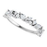 14K White 7/8 CTW Natural Diamond Anniversary Band