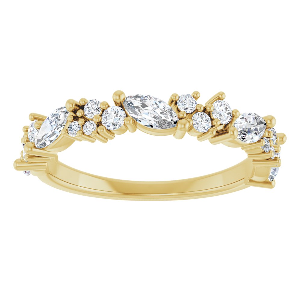 14K Yellow 1 CTW Lab-Grown Diamond Anniversary Band