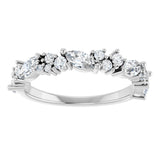 14K White 7/8 CTW Natural Diamond Anniversary Band