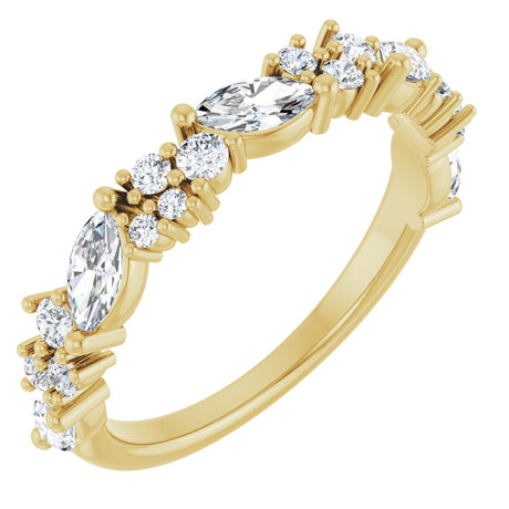 14K Yellow 1 CTW Lab-Grown Diamond Anniversary Band