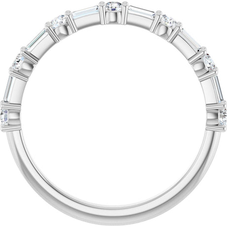 14K White 1/2 CTW Natural Diamond Anniversary Band