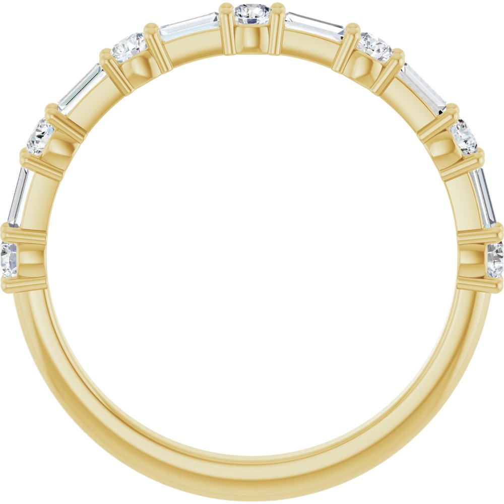 14K Yellow 1/2 CTW Lab-Grown Diamond Anniversary Band