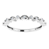 14K White 1/8 CTW Natural Diamond Stackable Anniversary Band