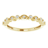 14K Yellow 1/8 CTW Natural Diamond Stackable Anniversary Band