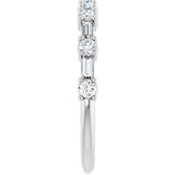 14K White 1/2 CTW Natural Diamond Anniversary Band