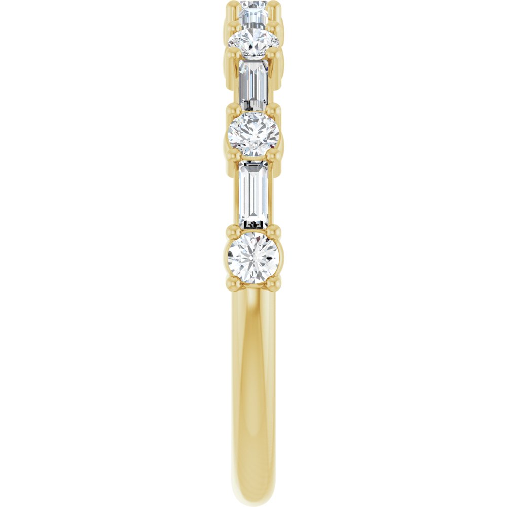 14K Yellow 1/2 CTW Lab-Grown Diamond Anniversary Band