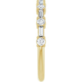 14K Yellow 1/2 CTW Lab-Grown Diamond Anniversary Band