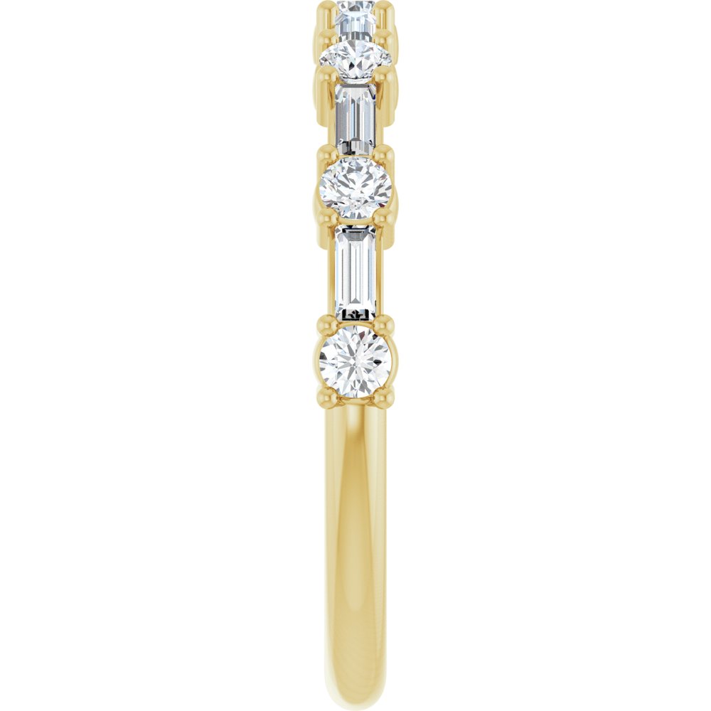 14K Yellow 1/2 CTW Natural Diamond Anniversary Band