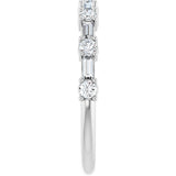 14K White 1/2 CTW Natural Diamond Anniversary Band