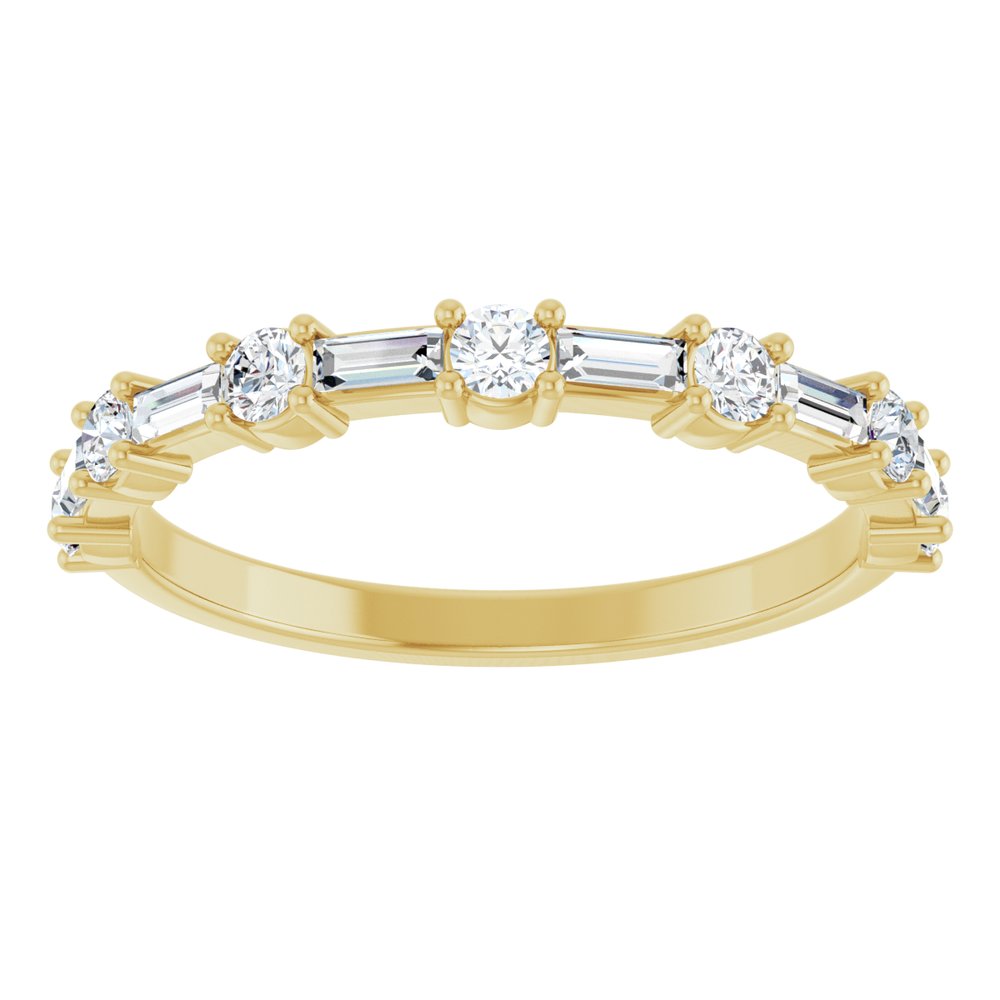 14K Yellow 1/2 CTW Natural Diamond Anniversary Band