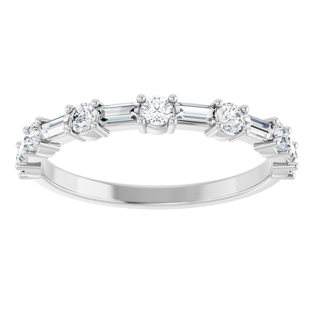 14K White 1/2 CTW Lab-Grown Diamond Anniversary Band