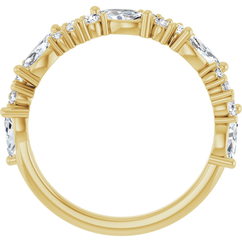 14K Yellow 1 CTW Lab-Grown Diamond Anniversary Band