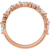 14K Rose 7/8 CTW Natural Diamond Anniversary Band