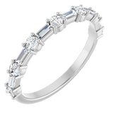 Platinum 1/2 CTW Natural Diamond Anniversary Band