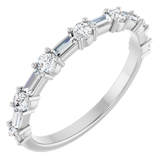 Platinum 1/2 CTW Natural Diamond Anniversary Band