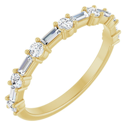 14K Yellow 1/2 CTW Natural Diamond Anniversary Band