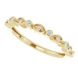 14K Yellow 1/8 CTW Natural Diamond Stackable Anniversary Band