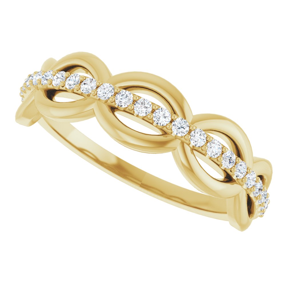 14K Yellow 1/5 CTW Natural Diamond Anniversary Band