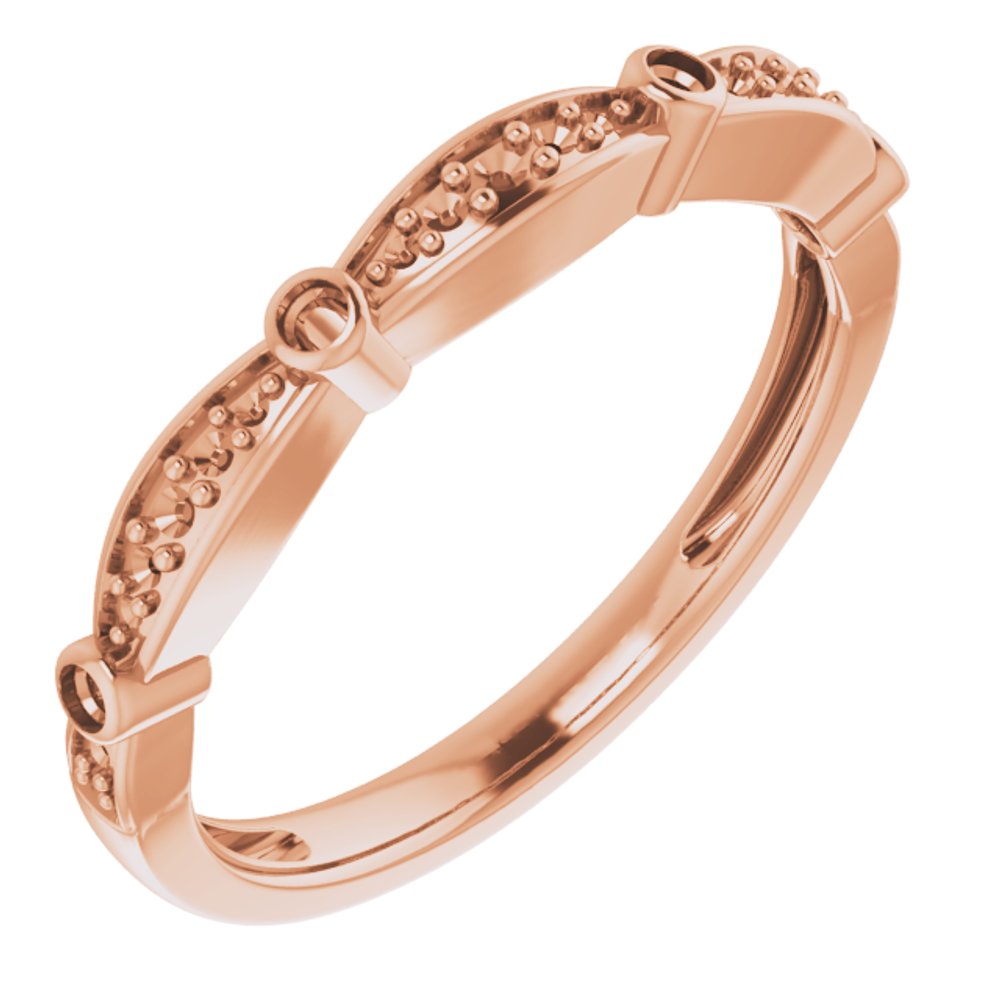 14K Rose Stackable Anniversary Band Mounting