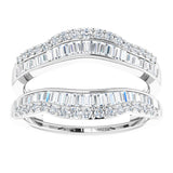 14K White 3/4 CTW Natural Diamond Ring Guard