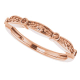 14K Rose Stackable Anniversary Band Mounting