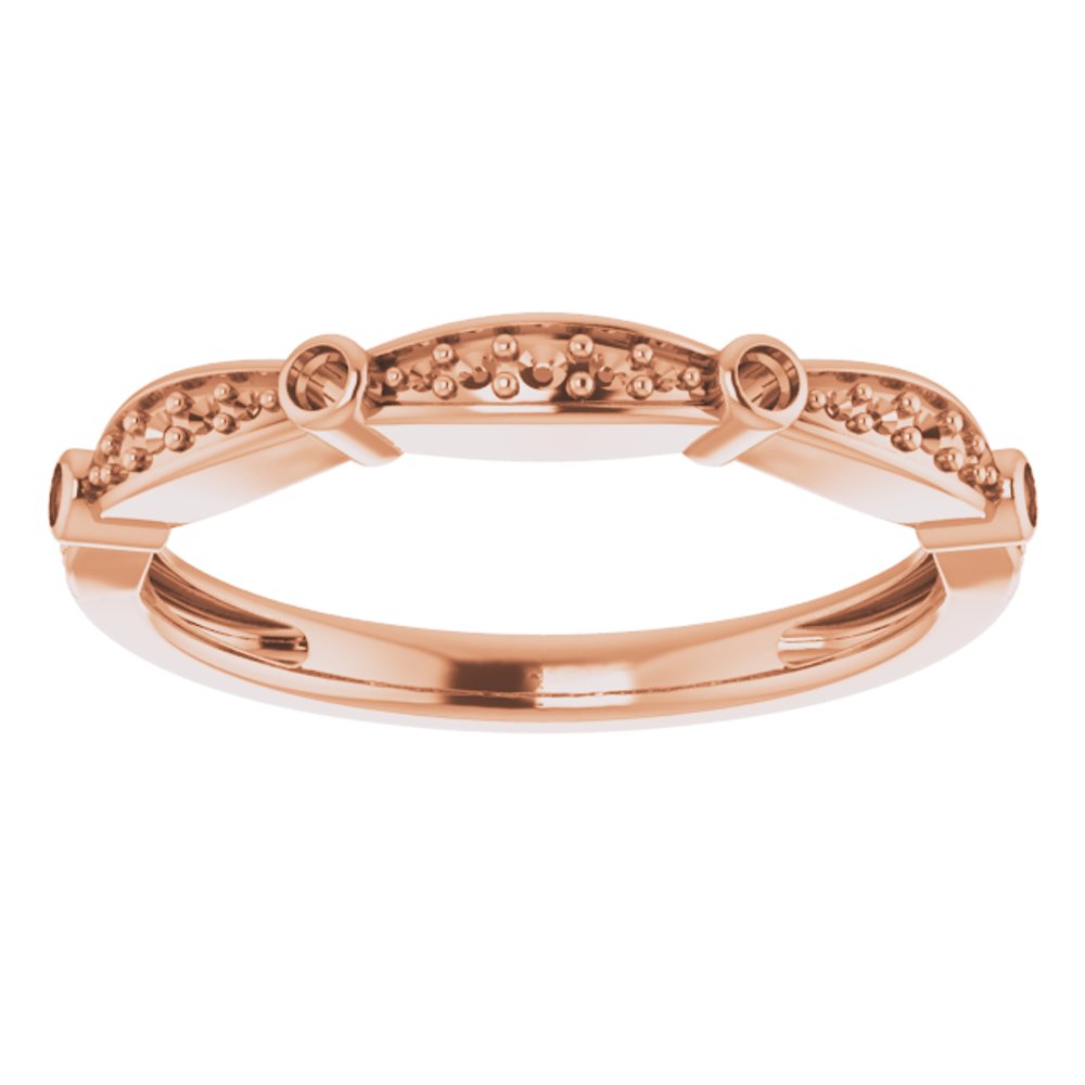 14K Rose Stackable Anniversary Band Mounting