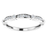 14K White 1/8 CTW Natural Diamond Stackable Anniversary Band