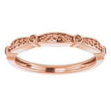 14K Rose Stackable Anniversary Band Mounting