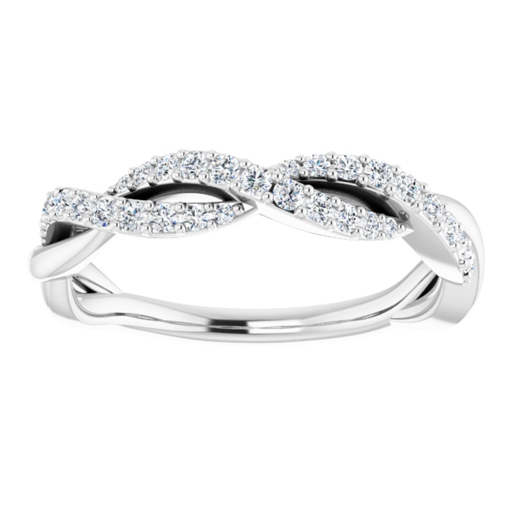 14K White 1/4 CTW Natural Diamond Anniversary Band