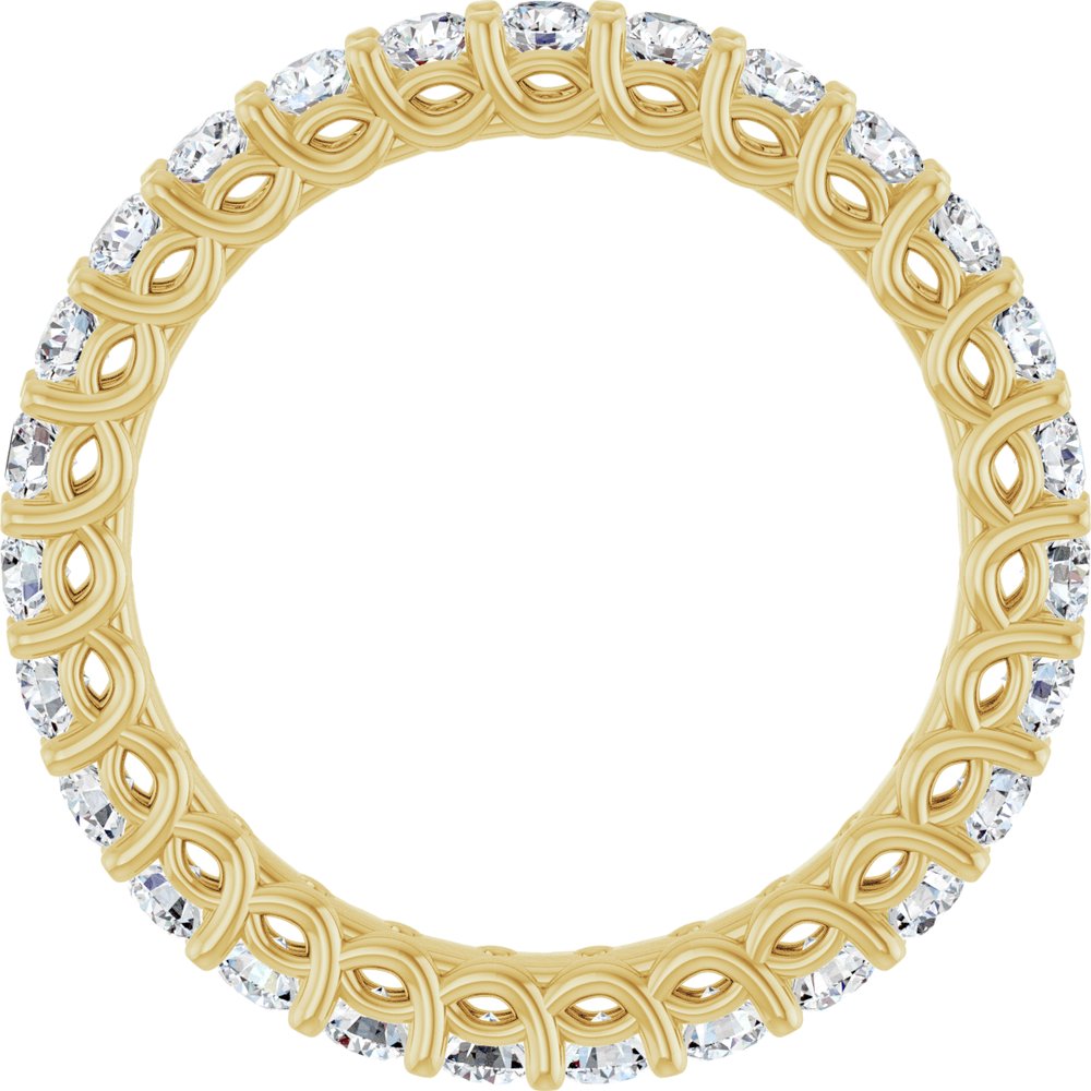 14K Yellow 9/10 CTW Natural Diamond Eternity Band Size 7