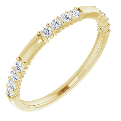 14K Yellow 1/4 CTW Natural Diamond Anniversary Band