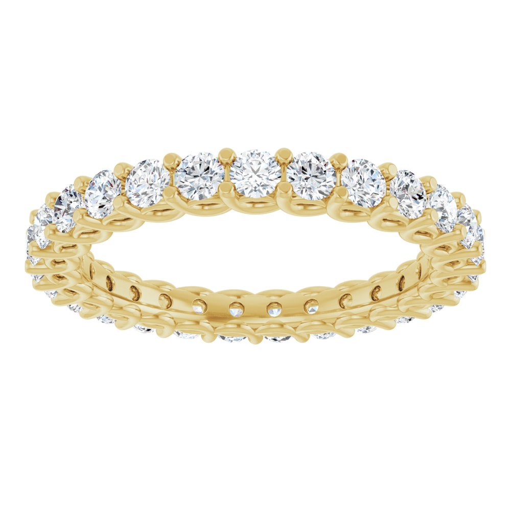 14K Yellow 9/10 CTW Natural Diamond Eternity Band Size 7