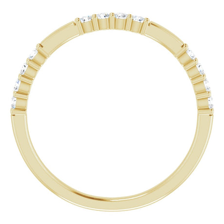 14K Yellow 1/4 CTW Natural Diamond Anniversary Band