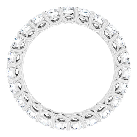 14K White 1 1/2 CTW Natural Diamond Eternity Band Size 7