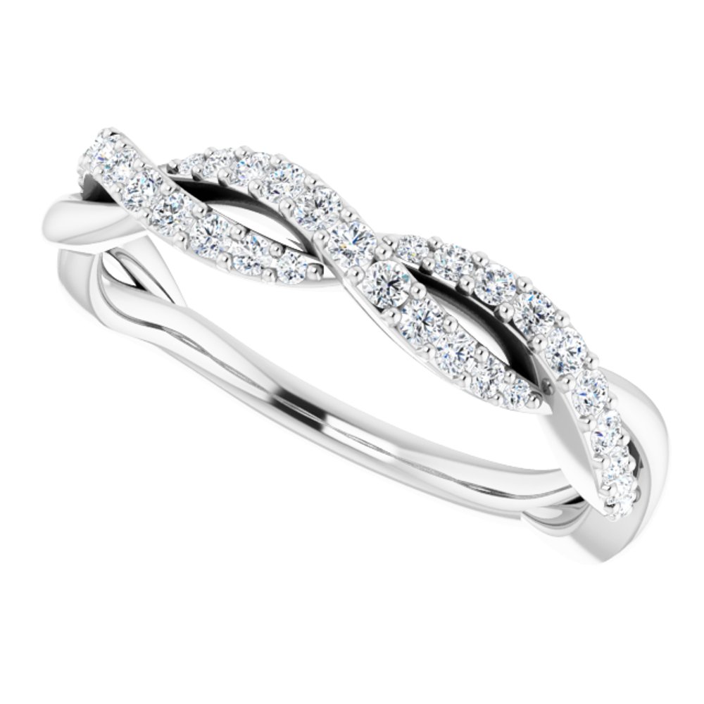 14K White 1/4 CTW Natural Diamond Anniversary Band