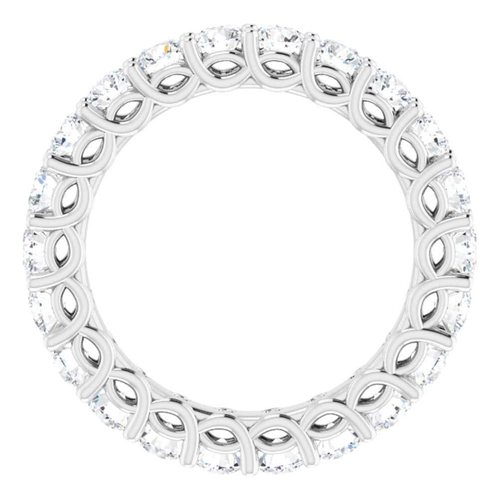 Platinum 2 1/5 CTW Natural Diamond Eternity Band Size 7