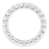Platinum 2 1/5 CTW Natural Diamond Eternity Band Size 7