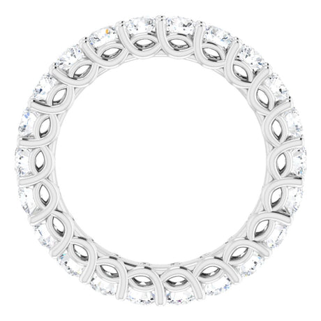 Platinum 2 1/5 CTW Natural Diamond Eternity Band Size 7