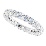 Platinum 2 1/5 CTW Natural Diamond Eternity Band Size 7