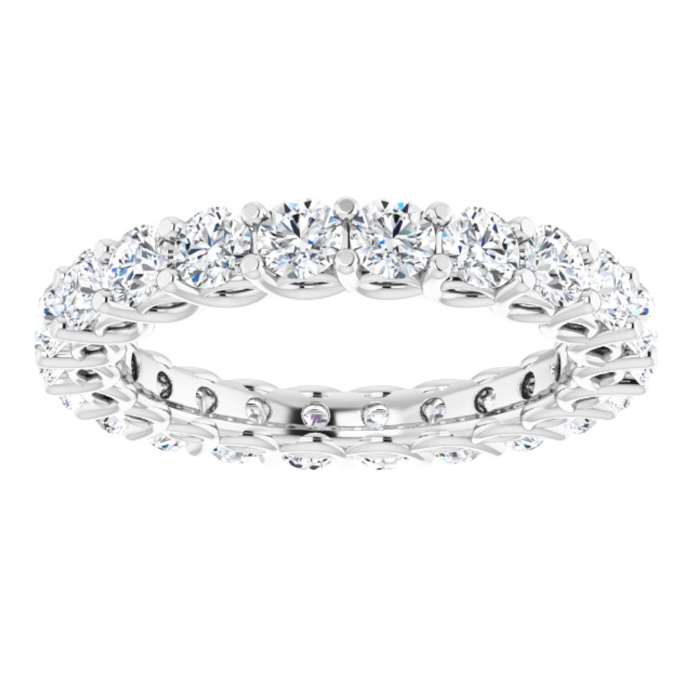 Platinum 2 1/5 CTW Natural Diamond Eternity Band Size 7
