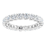 Platinum 2 1/5 CTW Natural Diamond Eternity Band Size 7