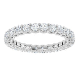 14K White 1 1/2 CTW Natural Diamond Eternity Band Size 7