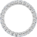14K White 1 1/2 CTW Natural Diamond Eternity Band Size 7
